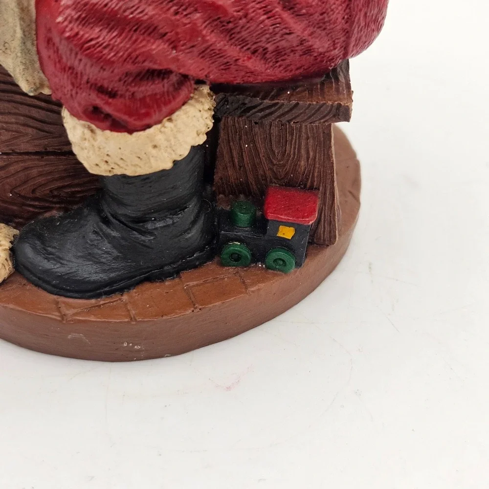 Vintage Santa Claus Toymaker Workshop Figurine‎ Resin Hand Painted